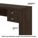 Ver imagem 2 de Mesa de Escritório 2 Gavetas Tecno Mobili - Rústico