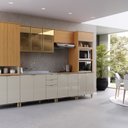 Ver imagem 1 de Cozinha Modulada 6 Peças 16 Portas 2 Gavetas Karine Ii Marrom/Angelin/Nude