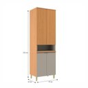 Ver imagem 6 de Cozinha Modulada 6 Peças 16 Portas 2 Gavetas Karine Ii Marrom/Angelin/Nude