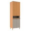 Ver mais imagens de Cozinha Modulada 6 Peças 16 Portas 2 Gavetas Karine Ii Marrom/Angelin/Nude