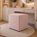 Ver imagem 1 de Puff Quadrado Estofado 35cm Multimóveis Crslr-PUF001 Rosa