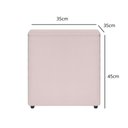 Ver imagem 3 de Puff Quadrado Estofado 35cm Multimóveis Crslr-PUF001 Rosa