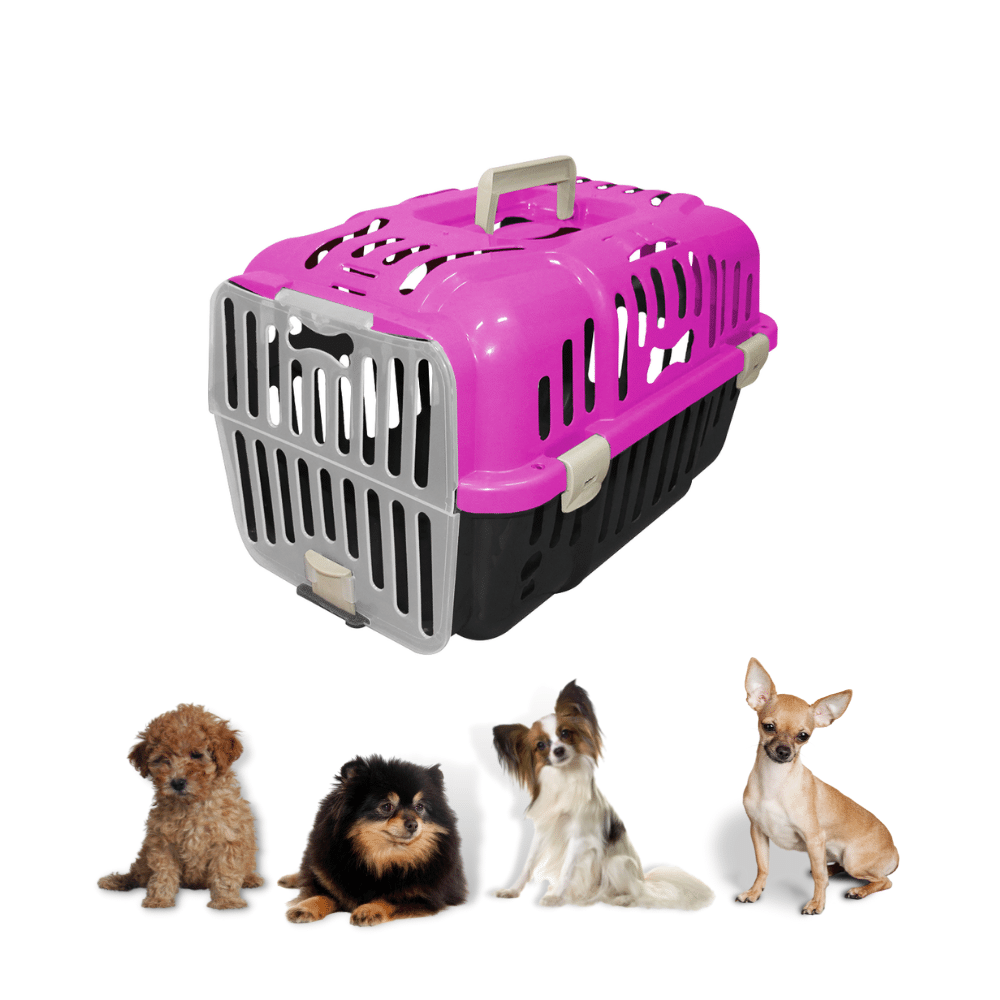 Caixa Transporte Para Cães Gatos Animais Até 6Kg Joy N1 Furacão Pet Caixa de Transporta Joy N1 Fúcsi