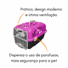 Caixa Transporte Para Cães Gatos Animais Até 6Kg Joy N1 Furacão Pet Caixa de Transporta Joy N1 Fúcsi - 3