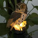 Ver imagem 3 de Coruja Luminaria Solar Decoraçao Kit 10 Uni Casa Jardim Quintal Varanda Enfeite Ave Escultura