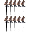 Ver imagem 1 de Coruja Luminaria Solar Decoraçao Kit 10 Uni Casa Jardim Quintal Varanda Enfeite Ave Escultura