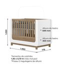 Ver imagem 3 de Berço Mini Cama Aconchego Branco/jequitibá Hp - Henn