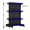 Ver imagem 2 de Gondola Centro 137 Fit Ate 2 Metros 1 Ponta Preto 20b Pe Azul