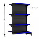 Ver imagem 3 de Gondola Centro 137 Fit Ate 2 Metros 1 Ponta Preto 20b Pe Azul