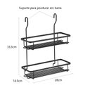 Ver imagem 2 de Suporte Duplo Aéreo Porta Condimentos de Cozinha Schmitt:Preto