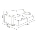 Ver imagem 3 de Sofá Cama 3 Lugares 2,30m Modelo Belissimo Design Orgânico Bege