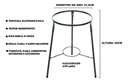 Ver imagem 3 de Suporte Tripé Ferro para Vasos de Planta Chão 27,5x42cm Alto