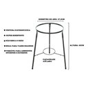 Ver imagem 3 de Suporte Tripé Ferro para Vasos de Planta Chão 27,5x42cm Alto