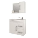 Ver imagem 1 de Gabinete de Banheiro com Cuba e Espelheira Vix 65cm Branco - Mgm