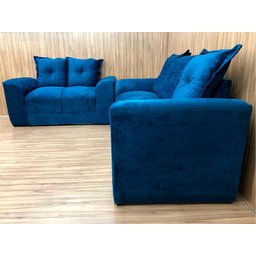 Sofá 2 e 3 Lugares Azul 910 Porto - 3