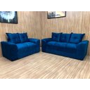 Ver imagem 1 de Sofá 2 e 3 Lugares Azul 910 Porto