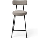 Ver imagem 5 de Kit 03 Banquetas Baixa para Cozinha Sala de Jantar Bar Bancada Milão L02 Bouclê Creme - lyam decor L