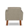 Mini Poltrona Cadeira Infantil Nina de Criança Suede Bege Pés Palito - 5