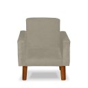 Ver imagem 1 de Mini Poltrona Cadeira Infantil Nina de Criança Suede Bege Pés Palito