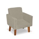 Ver imagem 5 de Mini Poltrona Cadeira Infantil Nina de Criança Suede Bege Pés Palito