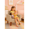 Mini Poltrona Cadeira Infantil Nina de Criança Suede Bege Pés Palito - 9