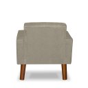 Ver imagem 4 de Mini Poltrona Cadeira Infantil Nina de Criança Suede Bege Pés Palito