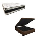 Ver imagem 3 de Cama Base Box Baú Casal Super Confort Suede Marrom + Colchão Casal Super Confort D33 28x138x188