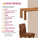 Ver imagem 6 de Sala de Jantar Mesa Nala 220cm Tampo Laminado Canto Moeda com 8 Cadeiras Bella Mobillare