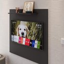 Ver imagem 5 de Painel Star Tv 32" Prateleira Superior Inferior 90x90 Decoração Sala Estar Quarto Recepção Preto