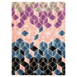Tapete Cubos 3d 1,50 X 2,00m Ladrilho Rosa e Azul - 2