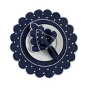 Ver imagem 1 de Jogo Americano Bordado Poá Kit 12 Pçs Guardanapo Mesa Posta Elegante Azul Marinho