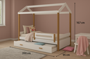Ver imagem 2 de Cama Solteiro Modelo Casinha Eliz Acompanha Auxiliar