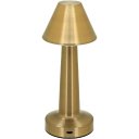 Ver imagem 1 de Luminária Decorativa Abajur Led Mesa Usb Metal 21x9x9cm Dourado