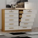 Ver imagem 5 de Cômoda para Quarto 10 Gavetas Genova Marrom/Cumaru/Fendi