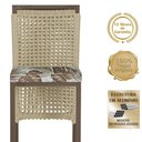 Ver imagem 3 de Mesa Bistrô e 4 Banquetas Roma Marrom Corda Estofado 6 Trama Rami