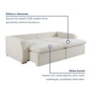 Ver imagem 7 de Sofá Cama 4 Lugares 270cm com Almofadas e Caixa Zero Ilha Bela