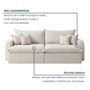 Ver imagem 5 de Sofá Cama 4 Lugares 270cm com Almofadas e Caixa Zero Ilha Bela
