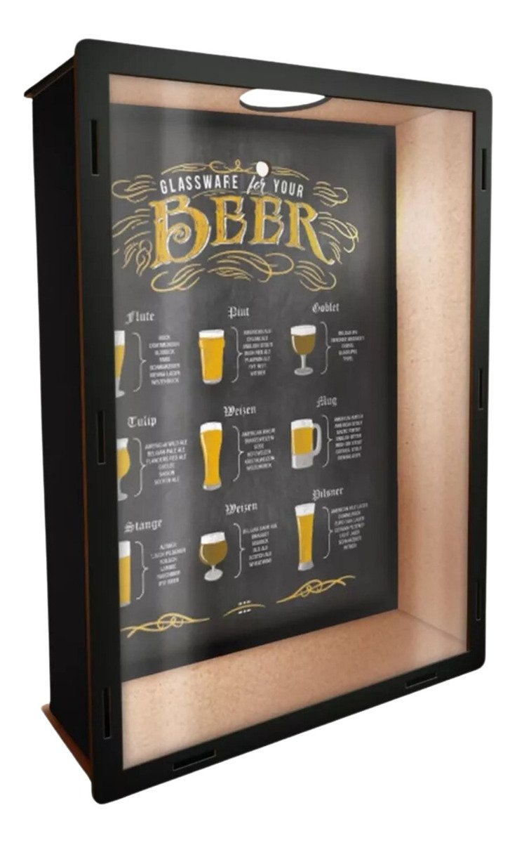 Quadro Porta Tampinhas Cerveja Decoração Sala Área Gourmet:tabaco