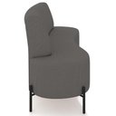 Ver mais imagens de Sofá Chaise 2 Lugares Sala Living 160cm Pés Industrial Cayman K01 Linho Cinza Escuro - Lyam Decor