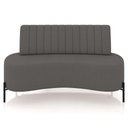 Ver imagem 3 de Sofá Chaise 2 Lugares Sala Living 160cm Pés Industrial Cayman K01 Linho Cinza Escuro - Lyam Decor