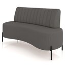 Ver imagem 6 de Sofá Chaise 2 Lugares Sala Living 160cm Pés Industrial Cayman K01 Linho Cinza Escuro - Lyam Decor