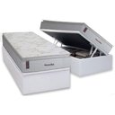 Ver imagem 2 de Cama Box Baú Crc Solteiro +Colchão Molas Ensacadas Marselha Hellen 88