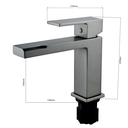 Ver imagem 6 de Torneira Baixa Misturador Monocomando Cuba Lavatório Banheiro Lavabo Pia Cinza Grafite Luxo Metal