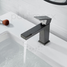 Torneira Baixa Misturador Monocomando Cuba Lavatório Banheiro Lavabo Pia Cinza Grafite Luxo Metal - 5