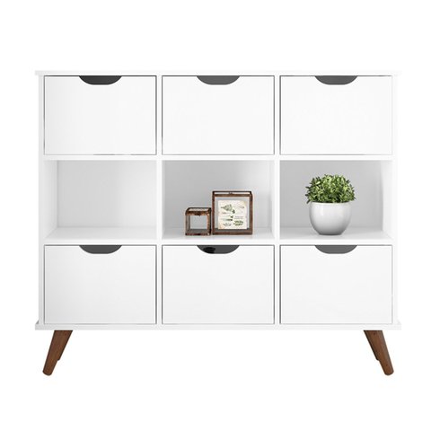 Nicho Organizador c/ 6 Gavetas Vintage Haia Q01 - ADJ Decor NICHO ORGANIZADOR NICHO DECORATIVO Branc