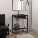 Ver imagem 2 de Gabinete Banheiro Ferro Iron Black 60x45cm Preto Fosco