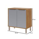 Ver imagem 4 de Balcão de Cozinha 80 Cm Celeste 2 Portas 100% Mdf Platina - Mgm Móveis