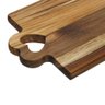 Tábua de Madeira Teca com Alças de Coração - Stolf 44x18cm - 5