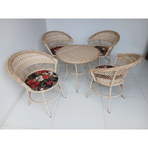Conjunto Arlete 4 Cadeiras 1 Mesa Fibra Sintética