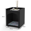 Ver imagem 3 de Mesa de Cabeceira - Casinha - Pet - Cat - Preto - Decor